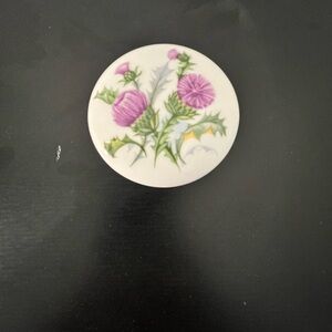 Floral Ceramic Balfour Highland China Scotland Trinket Box, Vintage